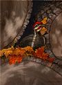 The Persistence of Pileateds - Pileated woodpecker and autumn leaves by Mary Louise Holt (2)