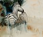 Comforting Moment - Zebra Mare and Foal by Peggy Sowden (2)