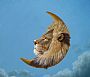 Lion Moon - detail - Lion, Brass Moon by Linda Herzog (2)