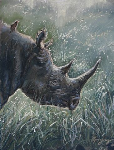 Black Rhino -  by Gregory Wellman