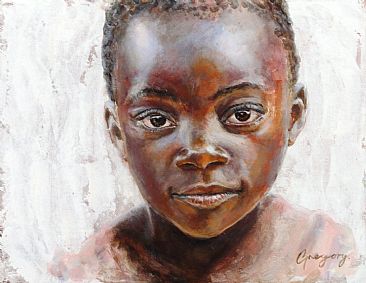 Zanzibar Girl - A young girl on the African island of Zanzibar by Gregory Wellman