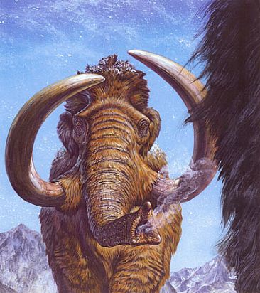Southward Trek - Woolly Mammoths migrating by Mark Hallett