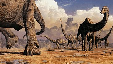 The Long March - Seismosaurus herd by Mark Hallett