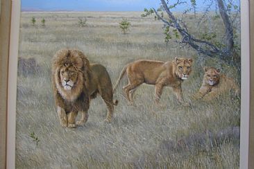 The Protector - Lion family by Josephine Smith