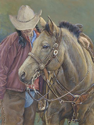 The Bond - Cowgirl and Pony by Laura Mark-Finberg