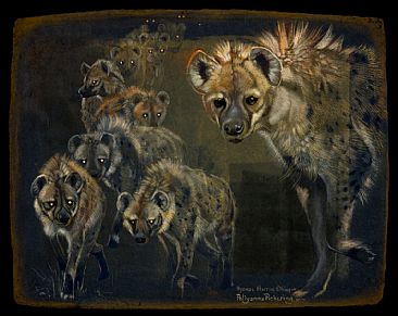 Study of Hyenas - Hyenas by Pollyanna Pickering