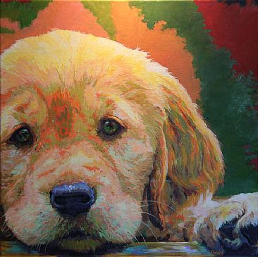 Puppy Love - Golden Retreiver Puppy by Karin Snoots