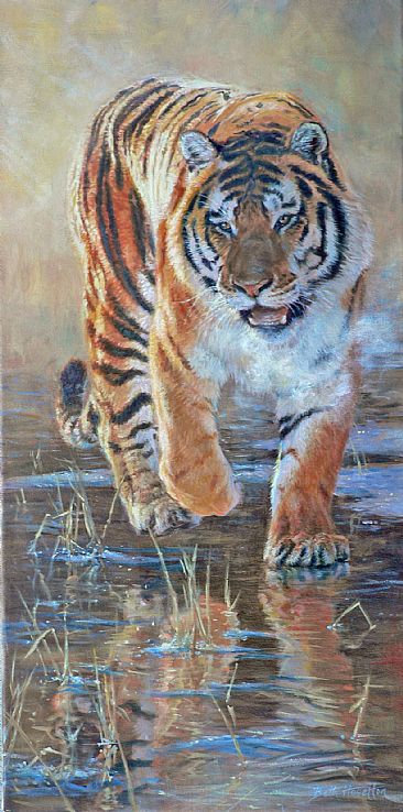 Ice King - Siberian tiger  by Beth Hoselton