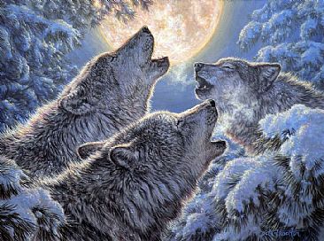 Song of the North - wolves (sold) by Beth Hoselton