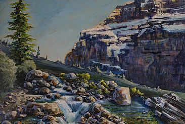 Mount Edith Cavel - mountain landscape by Emily Lozeron