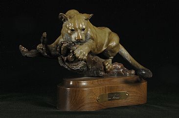 The Stalker - mountain lion  by Christine Knapp