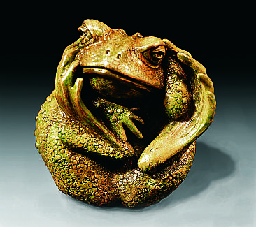 Twisted Toad - whimsical toad by Christine Knapp