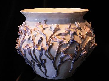 Into The Garden - Clay Vase by Reggie Correll