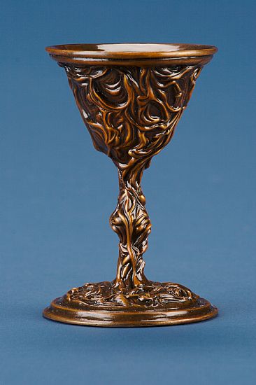 Fluidbronze - Goblet ( also fits smaller pieces as a base when inverted) by Rick Geib