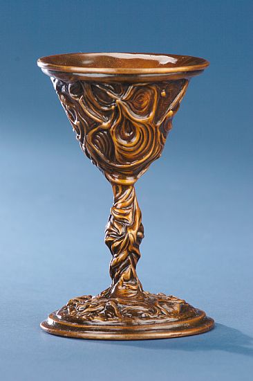 Fluidbronze - Goblet(also fits as base for smaller pieces when inverted) by Rick Geib