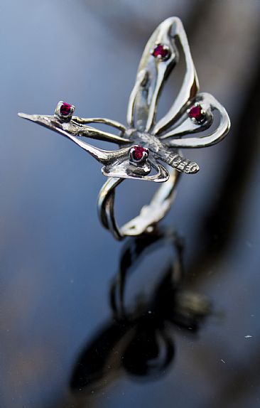 Butterfly ring side view - Butterfly by Rick Geib