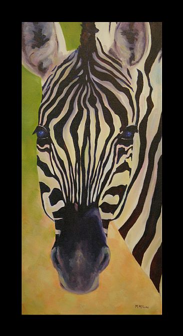 Blue Eyes - Zebra by Michelle McCune