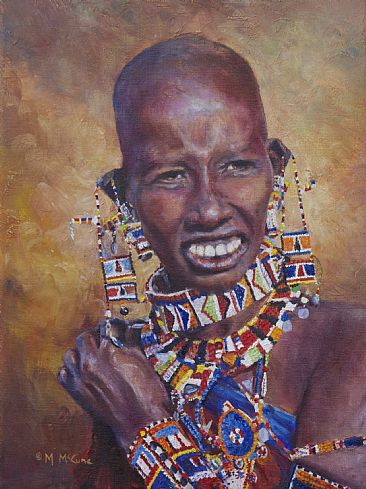 Ready to Wed - Masaai woman by Michelle McCune