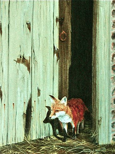 The Great Escape (Sold). - Red Fox. by David Prescott