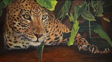 Delta Evening  SOLD - african leopard by LaVerne Hill
