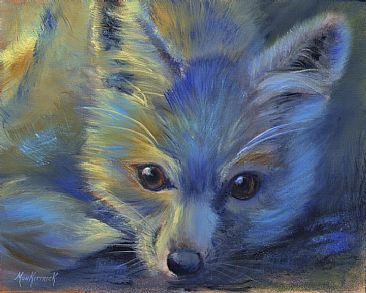 Cool Blue Fox - Fox by Dianne Munkittrick