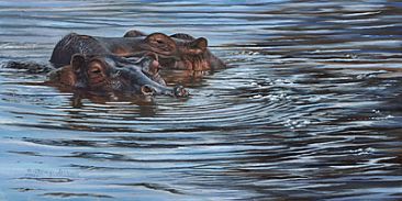 10 or 20 Hippos - Hippos by Cindy Sorley-Keichinger