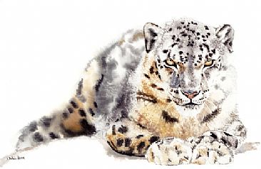 Ghost Cat - Snow leopard of Eurasia by Linda DuPuis-Rosen