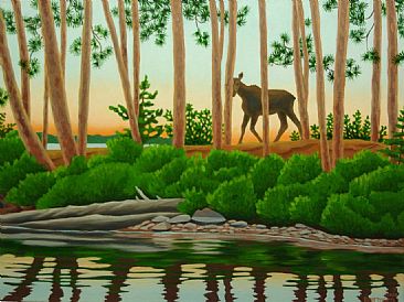 Woodland Silhouette - Wildlife by Linda Sorensen