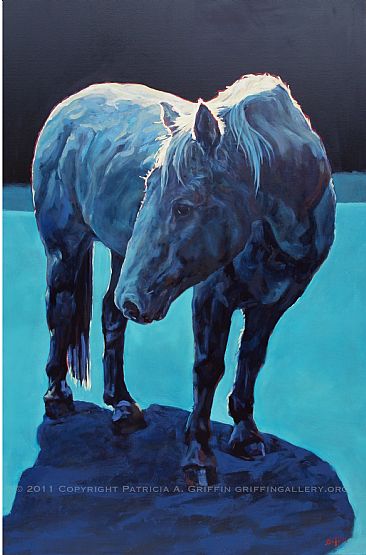 MOONLIT MALAKI - www.griffingallery.org,horse by Patricia Griffin