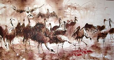 cranes orchestra -  by Varda Breger