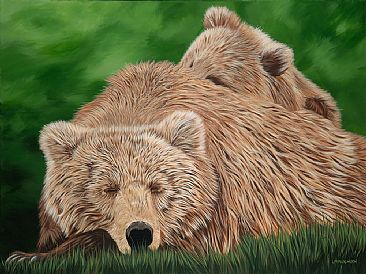 Cozy Moments - Grizzly Bears by Lynn Erikson