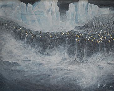 Perseverence - Emperor Penguins by Josh Tiessen