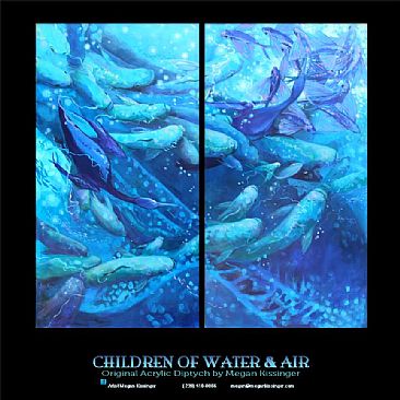 Children of Water & Air - Tarpon, Flying Fish, Bull Sharks, Cormorants and Whale Shark in the Gulf of Mexico by Megan Kissinger