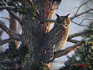 Great Horned Owl - Great Horned Owl by Valentin Katrandzhiev