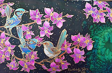 Fairy Wrens At Night - Fairy Wrens by Kim Toft
