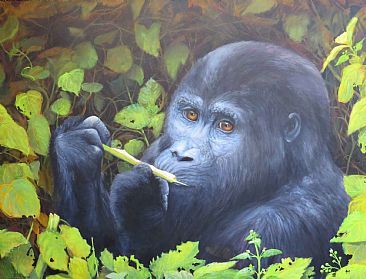 Gorilla in Our Midst - SOLD -  Gorilla by Paula Wiegmink