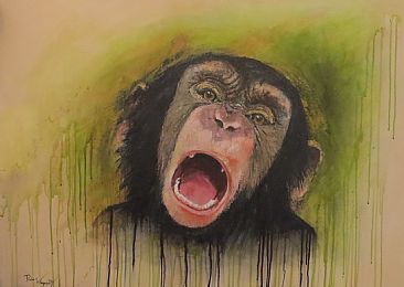 Tears are not enough - Chimpanzee by Paula Wiegmink