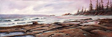 Storm Over Botanical Beach - sea shore by Rosemarie Armstrong