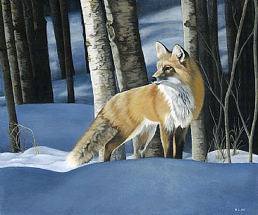 Winter Vigil - Red Fox by Lyn Vik