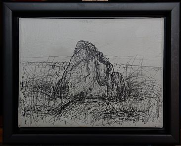 Erratic Drawing - Glacial Erratic by Colin Starkevich