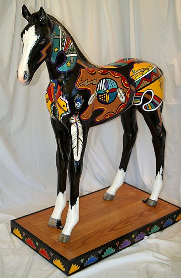 Spirit Bear Pony - Hand Painted Horse model - note-- LIFE SIZE by Maria Ryan