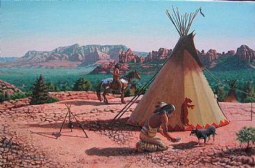 Room with a View - Native American landscape by Bill Scheidt