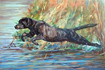 Airborn - Sporting Art by Peggy Watkins