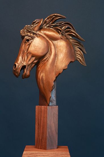 FLAME HORSE  - Horse bust by Chris Navarro