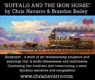 BUFFALO AND THE IRONHORSE (Desert) -  by Chris Navarro