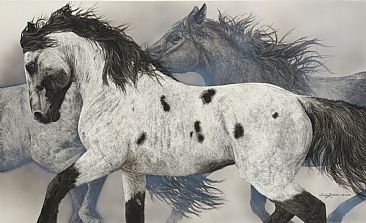 The Ghost Wind - Horse/Native by Judy Larson