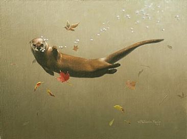 River otter - Otter by Patricia Pepin