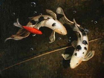 A Touch of Red - Koi by Patricia Pepin