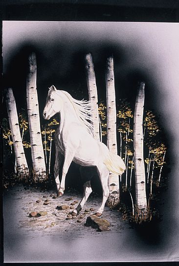 Spirit in the Aspens - Horse by Cindy Gage