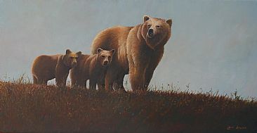 Last Look - Grizzly bear by Len Rusin